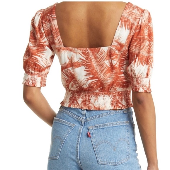 Roxy Abundant Swell Baked Clay peasant blouse. xL - Picture 4 of 8